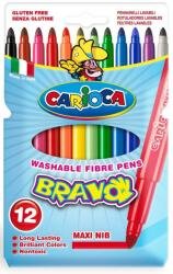 CARIOCA lavabila, varf gros 6mm, 12 culori/cutie, CARIOCA Bravo (CA-42755)