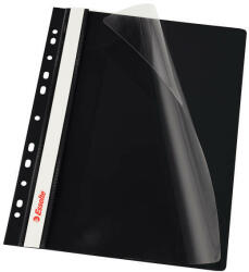 Esselte Dosar plastic PP, cu sina si multiperforatii, 10 buc/set, ESSELTE Vivida - negru (ES-13588) - vexio