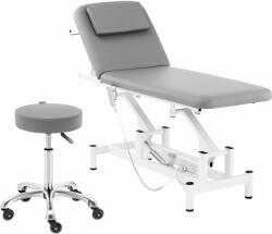 physa Masszázságy gurulós székkel - sötétszürke (PHYSA PESSAC GREY-SET-2)