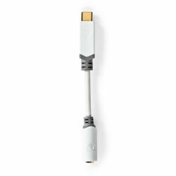 Nedis USB-C Adapter | USB 2.0 | USB-C Dugasz | 3.5 mm Aljzat | 0.10 m | Kerek | Aranyozott | PVC | Fehér | Doboz (CCBW65950WT01)
