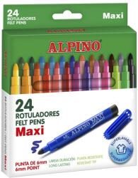 Alpino Carioca lavabila, 24 culori/cutie, ALPINO Maxi (MS-AR000007N) - vexio