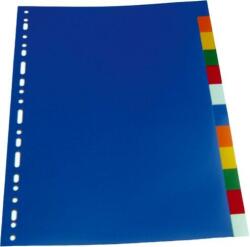 Optima Separatoare plastic color, A4, 120 microni, 6 culori/set, Optima (OP-406 OD) - vexio