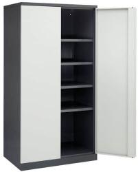 Sofame fém műhelyszekrény, 4 polccal, 195 x 100 x 66, 5 cm, szürke/sötétszürke
