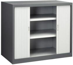 Sofame redőnyös fém műhelyszekrény, 2 polccal, 91 x 106 x 60 cm, szürke/sötétszürke