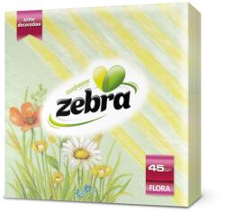 ZEBRA Зебра салфетки Flora 45 бр 33*33 см (92002-1)