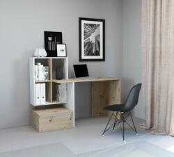 WIPMEB PACO PC 02 íróasztal artisan tölgy/ matt fehér - mindigbutor
