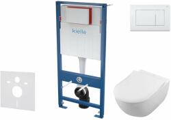 kielle Genesis - Set pentru montare încastrată, toaletă Subway și capac softclose, CeramicPlus, clapetă Gemini III, alb lucios SANI11AK3104 (SANI11AK3104)