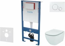 kielle Genesis - Set pentru montare încastrată, toaletă Tesi și capac softclose, Aquablade, clapetă Gemini II, alb lucios/crom SANI11AD3101 (SANI11AD3101)