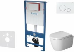 kielle Genesis - Set pentru montare încastrată, toaletă ME by Starck și capac softclose, clapetă Gemini II, alb lucios/crom SANI11AP3101 (SANI11AP3101)