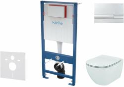 kielle Genesis - Set pentru montare încastrată, toaletă Tesi și capac softclose, Aquablade, clapetă Gemini I, crom lucios SANI11AD1100 (SANI11AD1100)