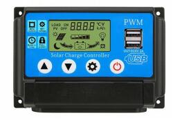 VOLT Polska Napelem töltésvezérlő 12V/24V 10A PWM+USB