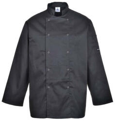 Portwest C833 Suffolk szakácskabát fekete (C833BKRXL)