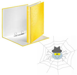 Leitz Gyűrűskönyv A4, Maxi 4cm, 2 gyűrű, D alakú, karton Leitz Wow sárga