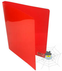 KARTON P+P Gyűrűskönyv A/4 PP 20mm 4 gyűrű átlátszó piros