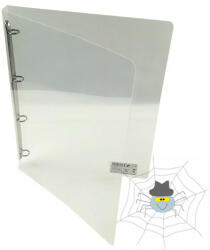 KARTON P+P Gyűrűskönyv A/4 PP 20mm 4 gyűrű átlátszó fehér