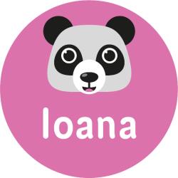 Mama Etichete Etichete pentru haine copii școală și grădiniță, Panda (48 buc. )