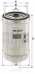 Mann-filter filtru combustibil MANN-FILTER WK 842/8 - piesa-auto