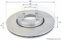 COMLINE Disc frana COMLINE ADC0266V - piesa-auto