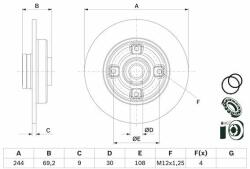 Bosch Disc frana BOSCH 0 986 479 F74 - piesa-auto