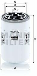 Mann-filter filtru combustibil MANN-FILTER WK 9140 - piesa-auto
