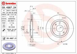 BREMBO Disc frana BREMBO 09.4987. 21 - piesa-auto