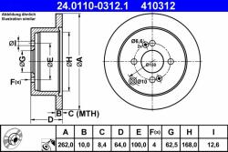 ATE Disc frana ATE 24.0110-0312.1 - piesa-auto