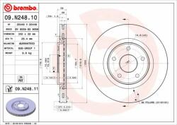 BREMBO Disc frana BREMBO 09. N248.11 - piesa-auto