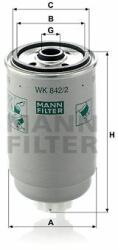 Mann-filter filtru combustibil MANN-FILTER WK 842/2 - piesa-auto