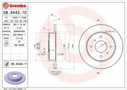 BREMBO Disc frana BREMBO 08.5443. 11 - piesa-auto