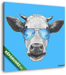 Vászonkép: Premium Kollekció: Portrait of Cow. Hand drawn illustration. (145x135 cm)