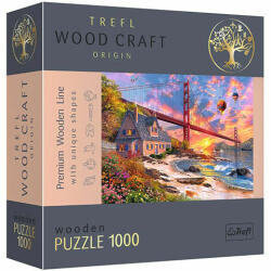 Trefl Wood Craft - Naplemente a Goldebn Gate-nél 1000 db-os (20164T)