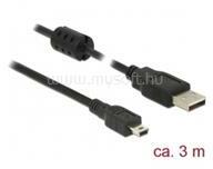 Delock KAB 84915 USB 2.0 A dugó > USB 2.0 Mini B dugó fekete - 3 m (DL84915) (DL84915)