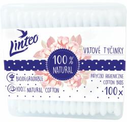 Linteo Natural bețișoare din bumbac cutie 100 buc