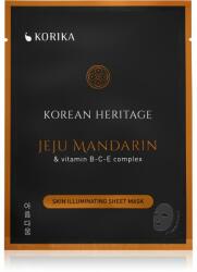 KORIKA Korean Heritage Jeju Mandaring & Vitamin B-C-E Complex Skin Illuminating Sheet Mask mască textilă iluminatoare Jeju mandarin & vitaminc B-C-E complex sheet mask Masca de fata
