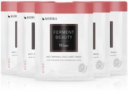 KORIKA FermentBeauty Set of 5 Anti-wrinkle Face Sheet Masks with Fermented Wine and Hyaluronic Acid set de măști de față la un preț mai avantajos
