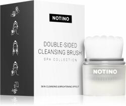 Notino Spa Collection Double-sided cleansing brush perie pentru curățarea profundă a tenului Grey