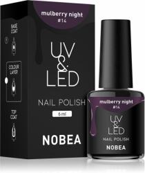 NOBEA UV & LED Nail Polish unghii cu gel folosind UV / lampă cu LED glossy culoare Mulberry night #14 6 ml