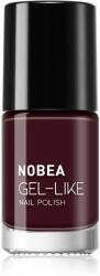 NOBEA Day-to-Day Gel-like Nail Polish lac de unghii cu efect de gel culoare Almost black #N18 6 ml