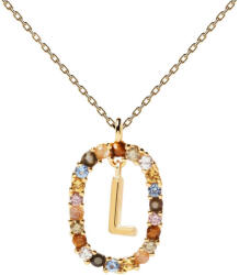 PDPAOLA Gyönyörű aranyozott nyaklánc "L" betű LETTERS CO01-271-U (lánc, medál) - vivantis