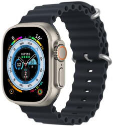 Dux Ducis Strap Watch Strap 8 / 7 / 6 / 5 / 4 / 3 / 2 / SE (45 / 44 / 42mm) Silicone Band Bracelet Gray (OceanWave Version) - vexio