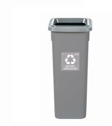 Plafor Cos plastic reciclare selectiva, capacitate 75l, PLAFOR Fit - gri cu capac gri - altele (PL-723-05) - vexio