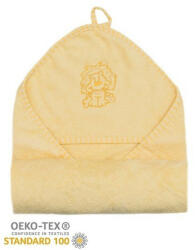 Stella fürdőlepedő hímzett 110x110 sárga oroszlán - babycenter-online