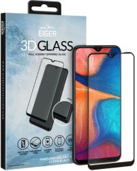 Eiger Folie Sticla 3D Edge to Edge Samsung Galaxy A20e Clear Black (0.33mm, 9H, perfect fit, curved, oleophobic) (EGSP00486) - vexio