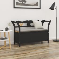 vidaXL Bancă, negru, 107x45x75, 5 cm, lemn masiv de brad (351776)