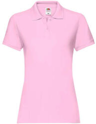 Fruit of the Loom Női Galléros póló Rövid ujjú Fruit of the Loom Premium Polo Lady-Fit - XL (16), Világos rózsaszín (pink)