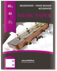 Aurora Caiet A5, 20 file - 80g/mp, AURORA - muzica (M201L)