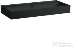 Laufen Kartell 100x46 cm-es csiszolt aljú mosdó 3 csaplyukkal, matt fekete H8163377161081 (H8163377161081)