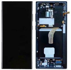 NBA001LCD101120027976 Samsung Galaxy S22 Ultra 5G OLED kijelző érintővel fekete kerettel, előlap (kis kijelzős, vastag kávás) (NBA001LCD101120027976)