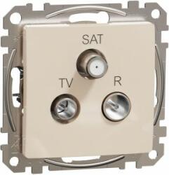 Schneider Electric SEDNA Design Priza TV-FM-SAT intermediara 10dB Bej (SDD112488)