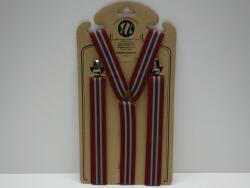 CsillaBőrdíszmű EXTRA hosszú hózentróger (nadrágtartó): bordó-drapp gumi (1136748)